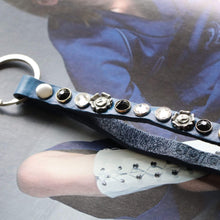 Load image into Gallery viewer, BellasOriginal Accessories Swarovski blue leather Keychain