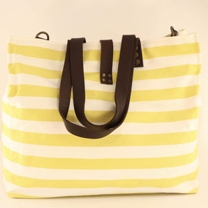BellasOriginal Bags Canvas Yellow & White bag