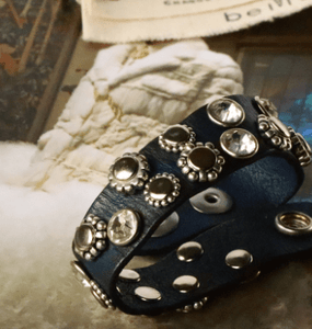 BellasOriginal Bracelets Leather Bracelet Blue color