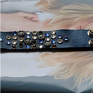BellasOriginal Bracelets Swarovski blue leather bracelet