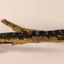 Load image into Gallery viewer, BellasOriginal Bracelets Swarovski crystals black leather bracelet