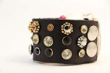 Load image into Gallery viewer, BellasOriginal Bracelets Wide Vintage Black leather bracelet