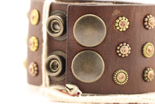 Load image into Gallery viewer, BellasOriginal Bracelets Wide Vintage Dark Brown leather bracelet